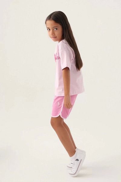 U.S. Polo Assn. Girl waiter shorts set - rose