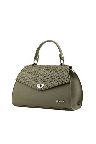 Armine Modern Zippered Khaki Shoulder Bag Design Stylish Messenger Bag Khaki