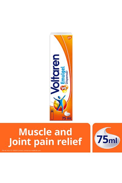 voltaren Emulgel Pain Relief Gel 75ml Dispenser | Fast Joint & Muscle Relief