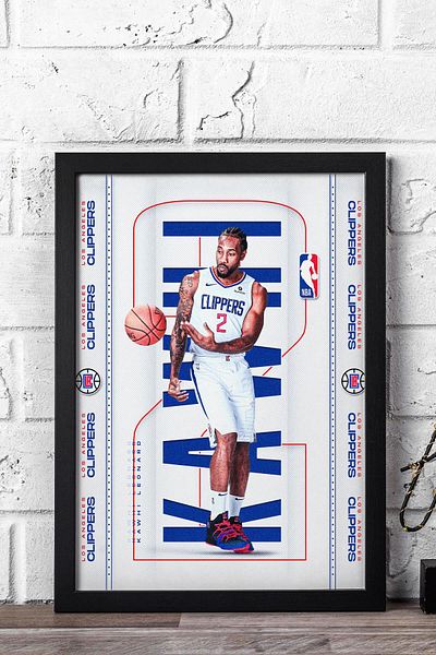 Saturn Pictură înrămată de Kawhi Leonard - Poster NBA Los Angeles Clippers