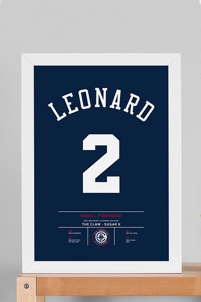 Saturn Επιτραπέζιο με κορνίζα Kawhi Leonard Jersey - NBA Los Angeles Clippers
