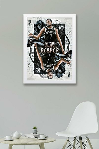 Saturn Pictură înrămată Kevin Durant - Pictură poster NBA de baschet