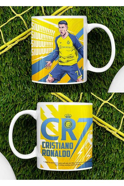 MECKSA Cristiano Ronaldo Al NASSR Goat Mug for Gifting/for Football Fans/for Ronaldo Fans 350ml
