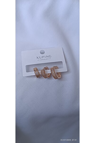 ARİ TAKI أقراط من الفولاذ مكونة من 3 قطع مع تركيبات وردية