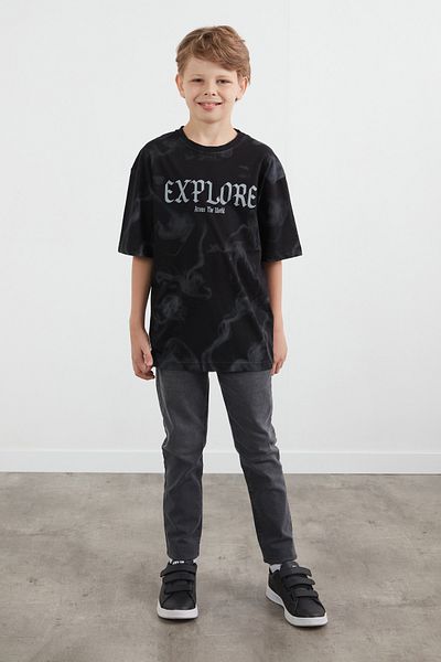 Fulla Moda Explore Text Printed Boy's T-Shirt