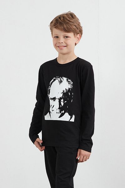Fulla Moda Ataturk Printed Long Sleeve Unisex Kids Body