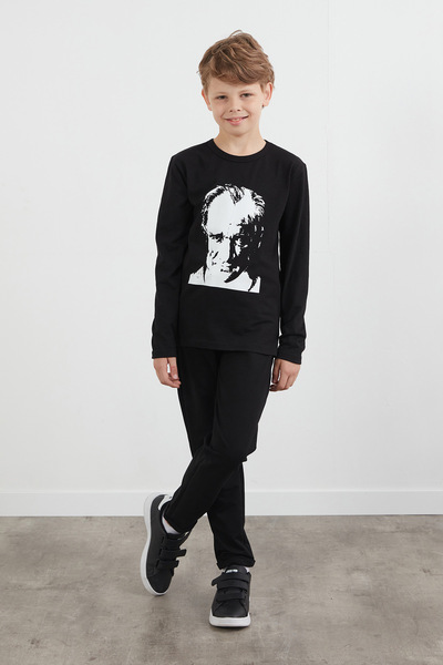 Fulla Moda Ataturk Printed Long Sleeve Unisex Kids Body