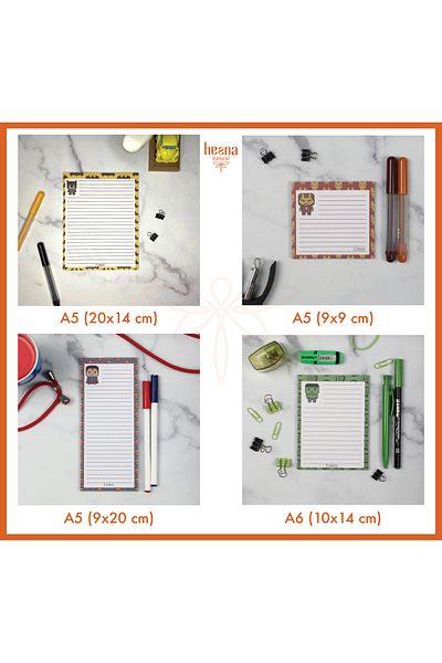 Hesna Natural Set of 4 Memo Pads