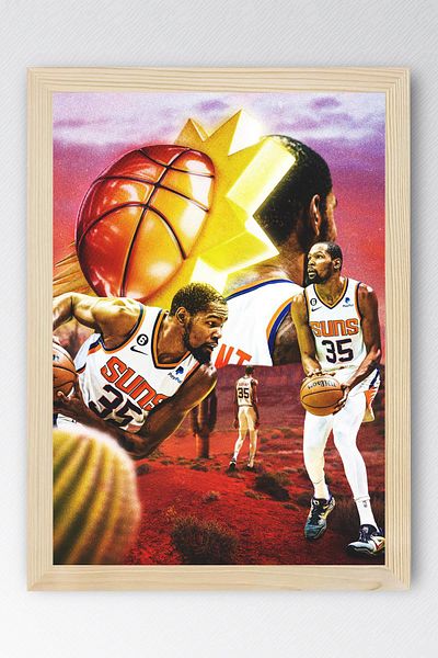 Saturn Pictură înrămată Kevin Durant - Pictură poster NBA de baschet