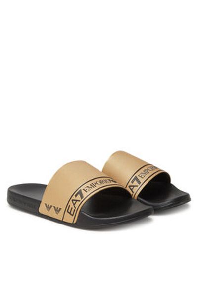 EA7 Emporio Armani Men's Flip-flops gold EA7 EMPORIO ARMANI-7X000110 AF15128 FC001 BLACK/GOLD