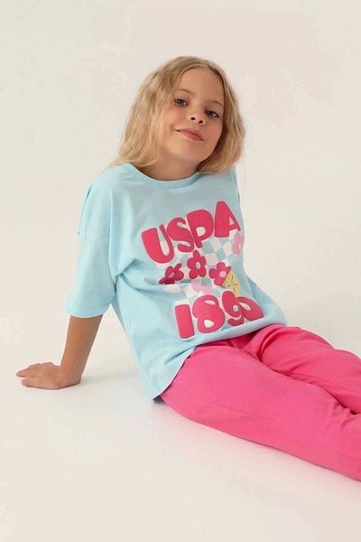 U.S. Polo Assn. Girl's double set - rose