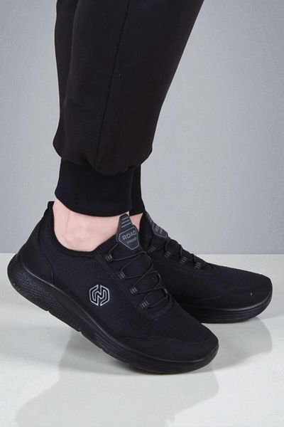 Elit 107 Black Lightweight Breathable Casual Men's Walking Shoes