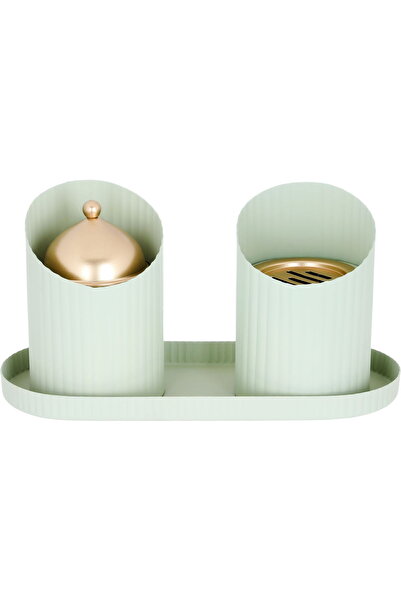 Generic طقم مبخرة حديدية من معرض السيف، 17.5 × 15 × 28 سم، علبة بخور وطوفارية...