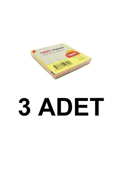 Noki 3 ΤΕΜ Memo Cube Neon 100 Φύλλα Νο: 12042
