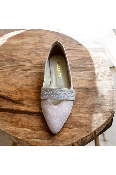 Major Butik Women's Suede Ballerina Shoes