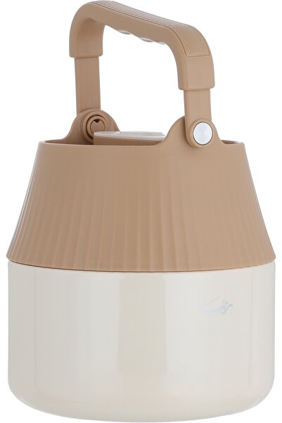 Alsaif Gallery Reema Steel Saif Gallery Thermos, 1 Liter - Beige Brown