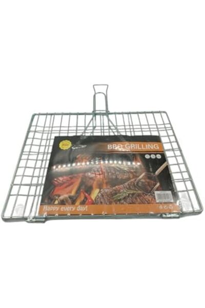 IQTENA شبكة شواء معدنية بمقبض من بافاديل تُستخدم لتحضير الطعام على الشوايات للحوم والدجاج والأسماك والخضروات