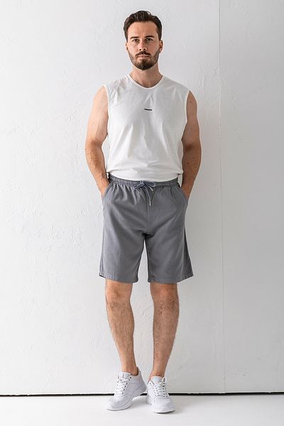 JB John Borners Men's Adjustable Waist Double Pocket Shorts Gray - 9239