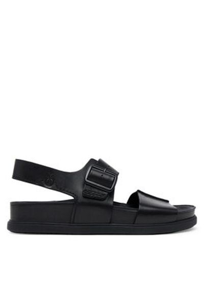 CLARKS Men's Sandals black CLARKS-26180896 BLACK LEATHER