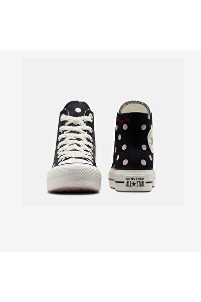 Converse Chuck Taylor All Star Lift Polka Dots Unisex Siyah Platform Sneaker