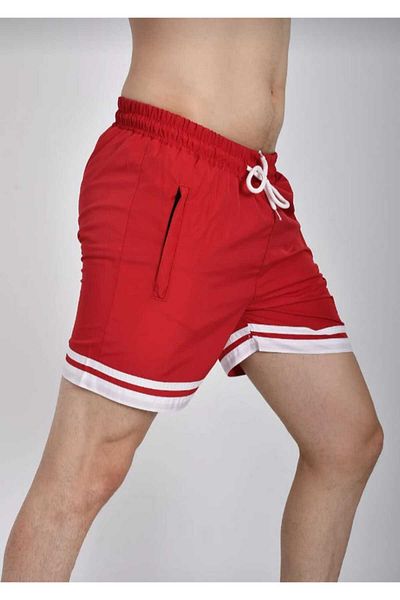 TUWAN sport Blue Men's Swim Shorts with White Stripe