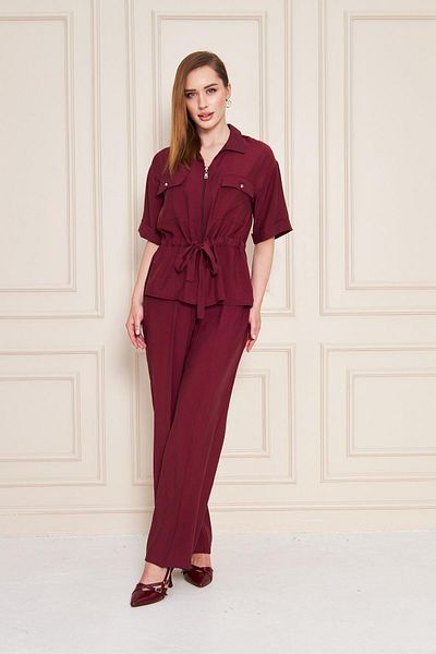 LOVELF Zippered Pocket Detail Modal Double Suit Claret Red