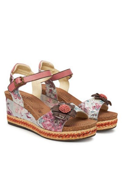 LAURA VITA Espadrile de damă multicolore LAURA VITA-FACYO 06 ROSE