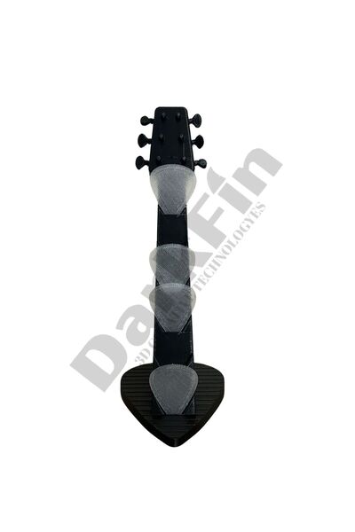DarkFin Modern Tasarım Gitar Sapı Şeklinde Masa Üstü 6 Lı Pena Tutucu/Standı ...