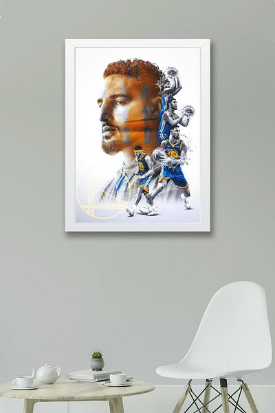 Saturn Pictură înrămată de Klay Thompson - Pictură poster NBA de baschet