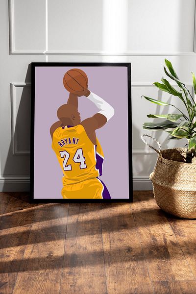 Saturn Pictură înrămate Kobe Bryant - Pictură poster NBA de baschet