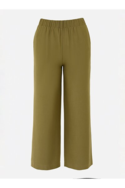 ALİA Πουκάμισο Παντελόνι Plus Size Διπλό Σετ - Χακί -