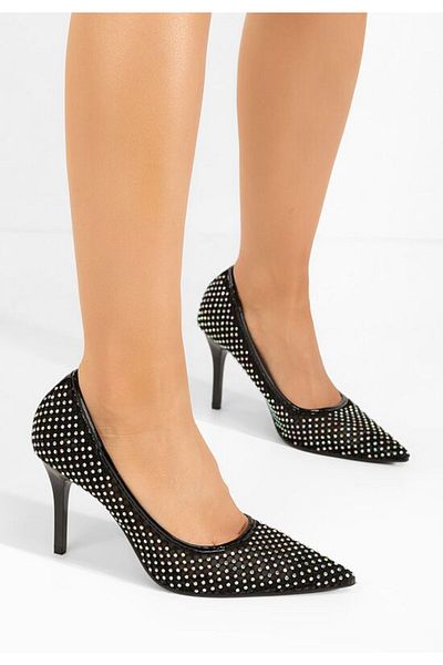 B T Shoes Black Enedina thin heel shoes