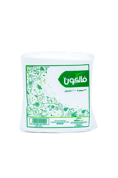 Falcon White Napkin 30cm x 30cm - 100 Sheets | Soft & Absorbent Table Napkins