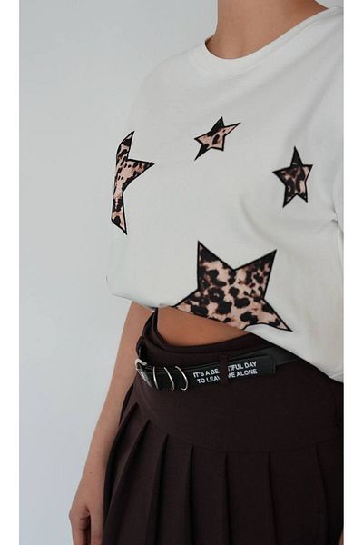 OYERGA MODA Women's Star Detail T-Shirt