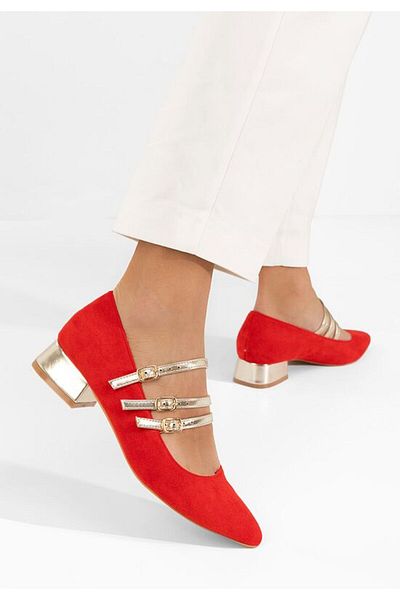 B T Shoes Bakea red high heel shoes