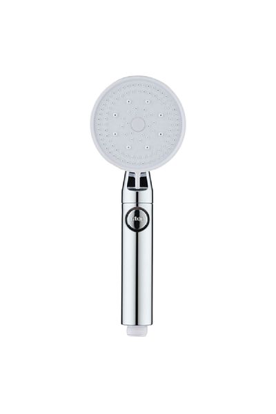AQUADROP Round High-Pressure Handheld Shower with Ergonomic Handle Chrome 9cm