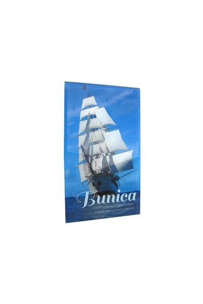 Blusmart Glass Decorative Piece for Grandmother with Seaside Image, 10x17 cm, M3