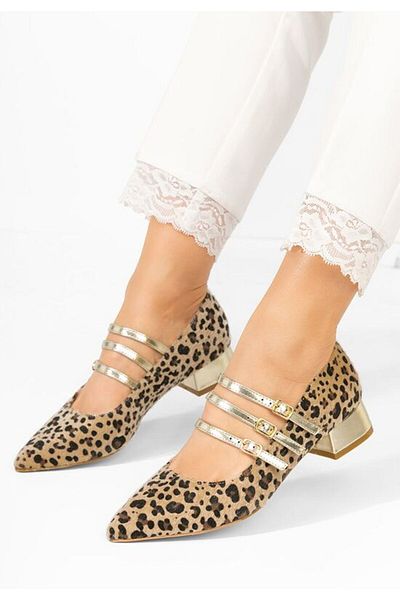 B T Shoes Bakea leopard high heel shoes