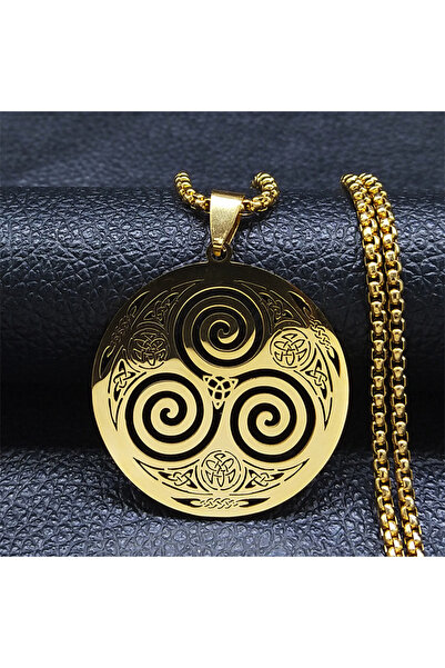 Choice6 قلادة دوامة سحر من الفولاذ المقاوم للصدأ من BOX GD مقاس 60 سم باللون ...