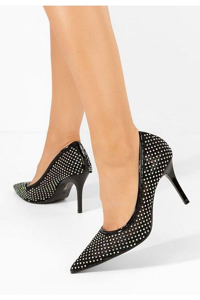 B T Shoes Black Enedina thin heel shoes