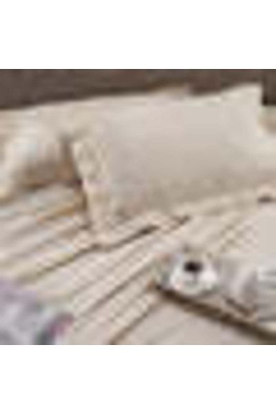 Comfy 3Pcs King Size Flat Cotton Bedsheet set - Cream