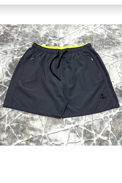 TUWAN sport Anchor Embroidered Swim Shorts with Zipper Pocket Mesh