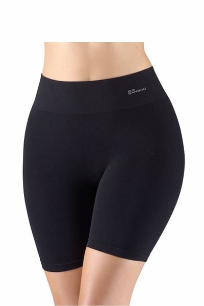 ECO BAMBOO Pantaloni scurți boxer Bamboo pentru femei, extra lungi, negri, mărimea M-L