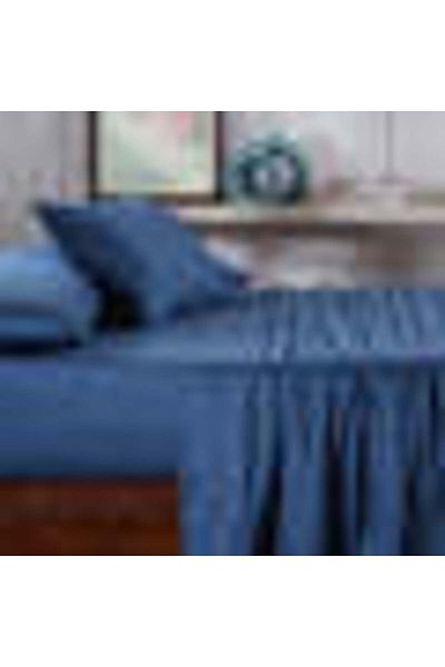 Comfy 3Pcs King Size Flat Cotton Bedsheet set - Dark Blue