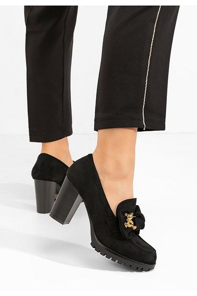 B T Shoes Black Issia chunky heel shoes