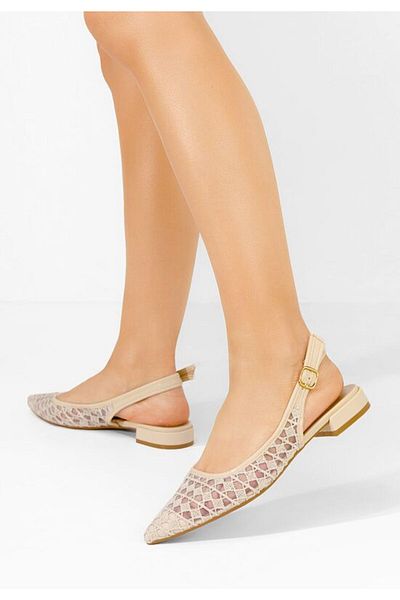 B T Shoes Alysya beige slingback shoes
