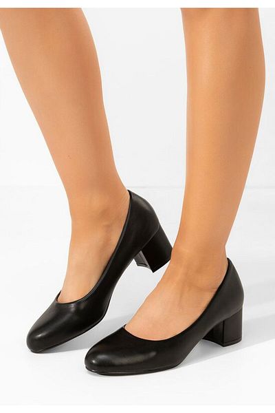 B T Shoes Pantofi cu toc gros Darcela negri