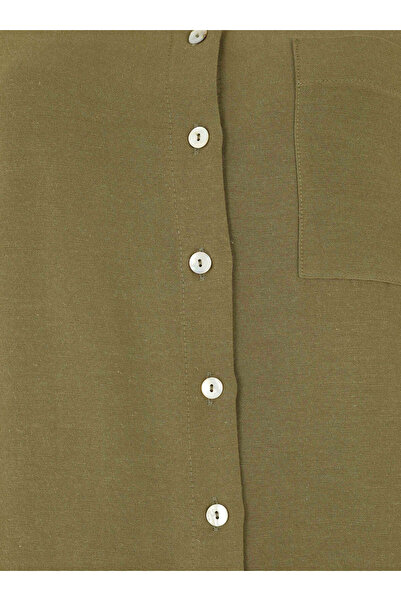 ALİA Πουκάμισο Παντελόνι Plus Size Διπλό Σετ - Χακί -