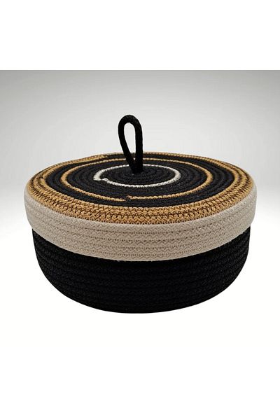 NVSisters Covered Basket, Decorative Basket, Multi-Purpose Decorative Basket