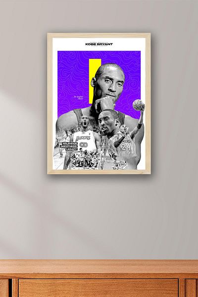 Saturn Pictură înrămate Kobe Bryant - Pictură poster NBA de baschet